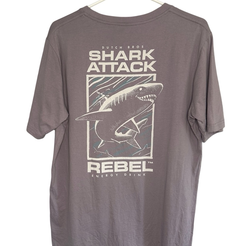 Dutch Bros Coffee Lavender SHARK ATTACK Rebel XS+SMALL+MEDIUM+L+XL+XXL+XXXL